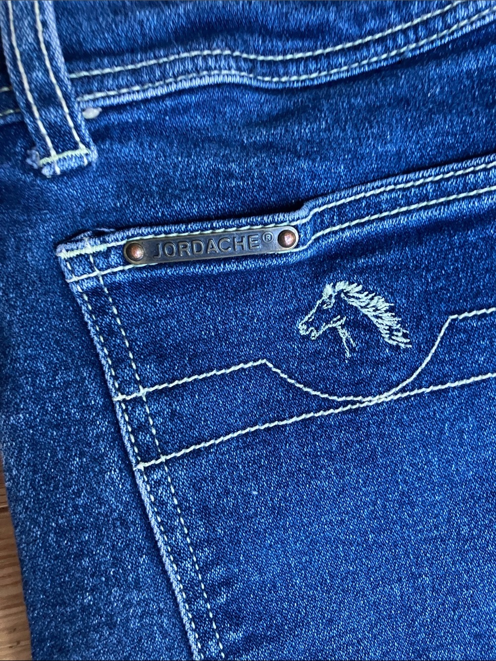 Vintage rare Jordache Straight-Leg high rise Dark Blue Jeans - Picture 9 of 10